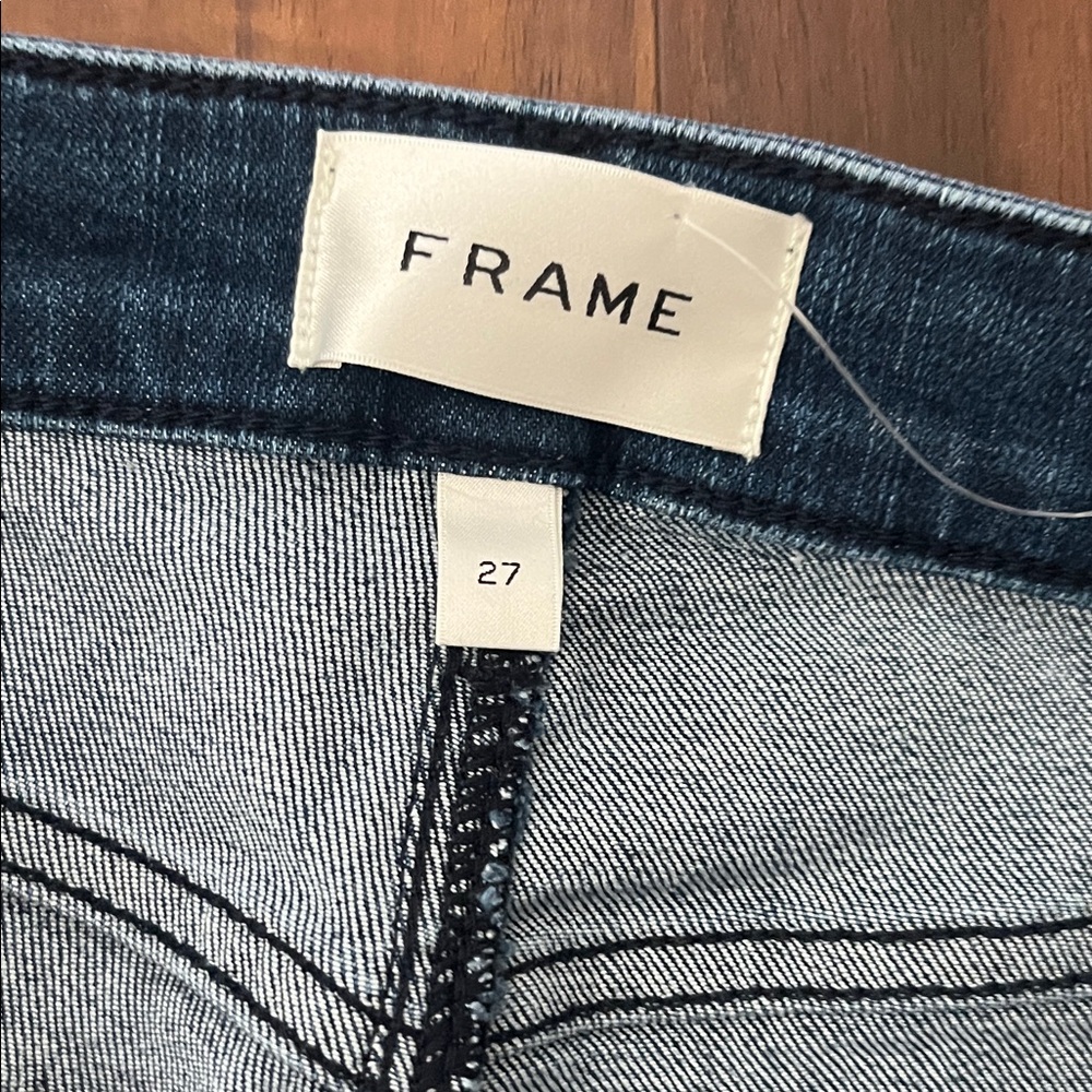 New Frame Denim Women's Dark Blue Straight Jeans size 27,28 - Picture 6 of 10